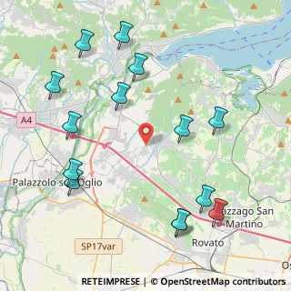 Mappa Via S. Pancrazio, 25030 Adro BS, Italia (4.92357)