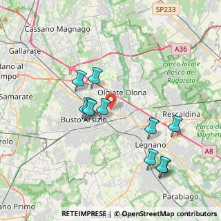 Mappa Via di Vittorio Giuseppe, 21057 Olgiate Olona VA, Italia (3.65636)