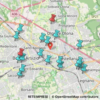 Mappa Via di Vittorio Giuseppe, 21057 Olgiate Olona VA, Italia (2.321)