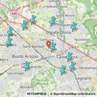 Mappa Via di Vittorio Giuseppe, 21057 Olgiate Olona VA, Italia (2.54)