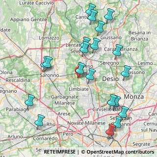 Mappa Via Monte Ortigara, 20812 Limbiate MB, Italia (9.55)
