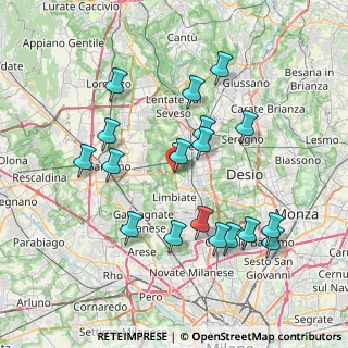Mappa Via Monte Ortigara, 20812 Limbiate MB, Italia (7.67222)