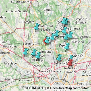 Mappa Via Monte Ortigara, 20812 Limbiate MB, Italia (7.42188)
