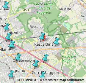 Mappa Via Giacomo Matteotti, 20027 Rescaldina MI, Italia (3.13571)