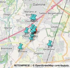 Mappa Via Gorizia, 24046 Osio Sotto BG, Italia (1.07273)