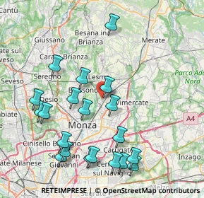 Mappa Villasanta, 20852 Villasanta MB, Italia (8.8195)