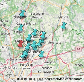 Mappa Villasanta, 20852 Villasanta MB, Italia (6.72111)