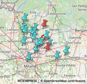 Mappa Villasanta, 20852 Villasanta MB, Italia (11.09833)