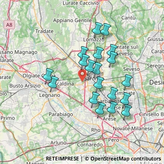 Mappa Via Asiago, 21040 Uboldo VA, Italia (6.76316)