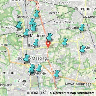 Mappa Via Maestri del Lavoro, 20811 Cesano Maderno MB, Italia (2.3225)
