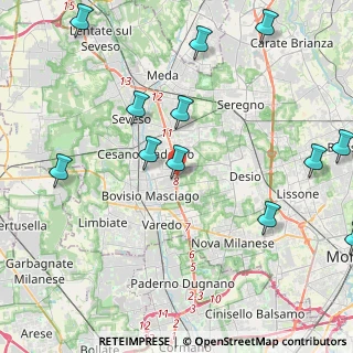Mappa Via Maestri del Lavoro, 20811 Cesano Maderno MB, Italia (5.59231)