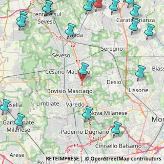 Mappa Via Maestri del Lavoro, 20811 Cesano Maderno MB, Italia (7.171)