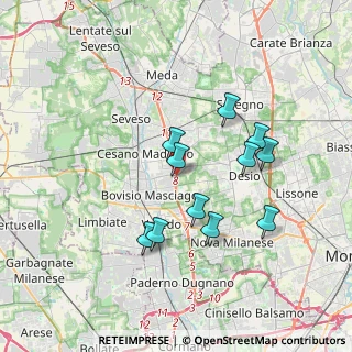 Mappa Via Maestri del Lavoro, 20811 Cesano Maderno MB, Italia (3.20091)