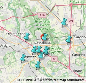 Mappa Via Giuseppe Mazzini, 20027 Rescaldina MI, Italia (3.42636)