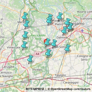Mappa Via Parigi, 24042 Capriate San Gervasio BG, Italia (8.01063)