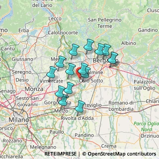 Mappa Via Parigi, 24042 Capriate San Gervasio BG, Italia (10.546)