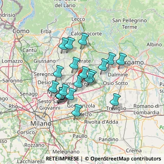 Mappa Via Milano, 20882 Bellusco MB, Italia (10.839)
