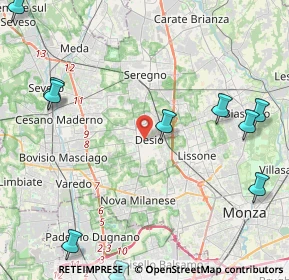 Mappa , 20832 Desio MB, Italia (6.32917)