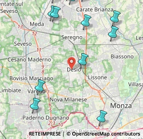 Mappa , 20832 Desio MB, Italia (6.22533)