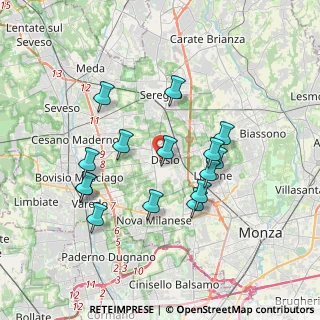 Mappa , 20832 Desio MB, Italia (3.38667)
