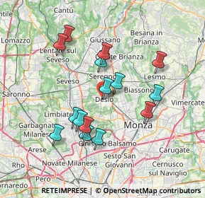 Mappa , 20832 Desio MB, Italia (6.65333)