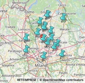 Mappa , 20832 Desio MB, Italia (10.81059)