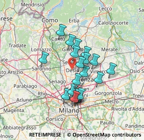 Mappa , 20832 Desio MB, Italia (10.814)