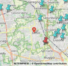 Mappa , 20832 Desio MB, Italia (3.12667)