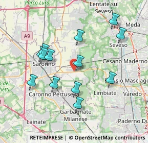 Mappa Via Sandro Pertini, 20033 Solaro MI, Italia (3.65231)