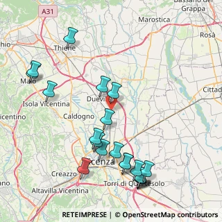 Mappa Via Scienza, 36030 Dueville VI, Italia (9.5625)