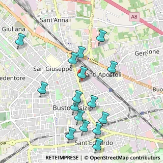 Mappa Largo Gaetano Giardino, 21052 Busto Arsizio VA, Italia (1.08563)