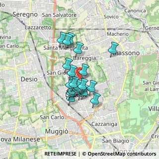 Mappa Via San Giovanni Bosco, 20851 Lissone MB, Italia (1.1845)