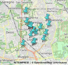 Mappa Via San Giovanni Bosco, 20035 Lissone MB, Italia (1.20625)
