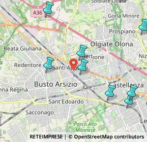 Mappa Via Rovereto, 21052 Busto Arsizio VA, Italia (2.95182)