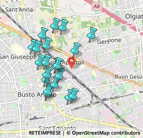 Mappa Via Rovereto, 21052 Busto Arsizio VA, Italia (0.858)