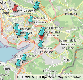 Mappa Via Rodolfo Donaggio, 34148 Trieste TS, Italia (2.09167)