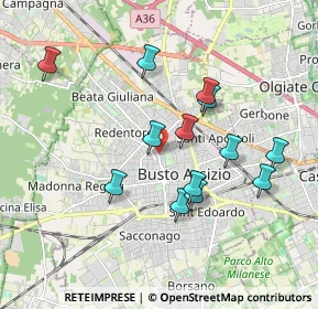 Mappa Via Giacomo Puccini, 21052 Busto Arsizio VA, Italia (1.71692)