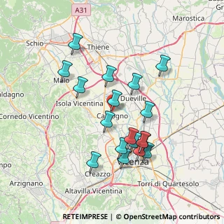 Mappa Piazza Europa, 36030 Caldogno VI, Italia (6.86111)