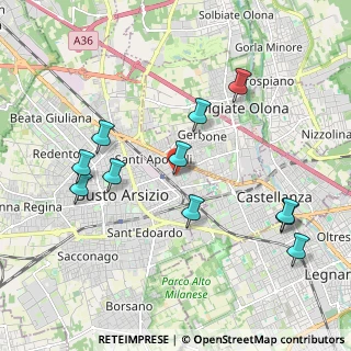 Mappa Via Francesco Baracca, 21052 Busto Arsizio VA, Italia (2.08)