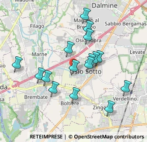 Mappa Via Gabriele Camozzi, 24046 Osio Sotto BG, Italia (1.68938)