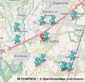 Mappa Via Gabriele Camozzi, 24046 Osio Sotto BG, Italia (2.4575)