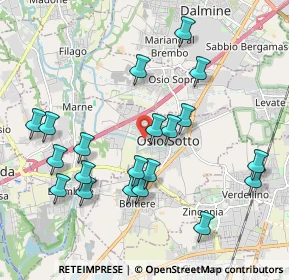 Mappa Via Gabriele Camozzi, 24046 Osio Sotto BG, Italia (2.0705)