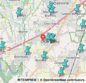 Mappa Via Gabriele Camozzi, 24046 Osio Sotto BG, Italia (2.60867)