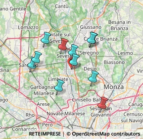 Mappa Largo Brughetti, 20813 Bovisio-Masciago MB, Italia (6.02455)