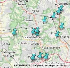 Mappa Largo Brughetti, 20813 Bovisio-Masciago MB, Italia (4.63133)