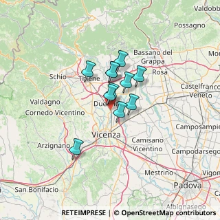 Mappa 36030 Dueville VI, Italia (8.20909)