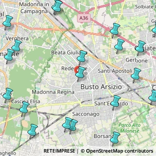Mappa Via Tolmezzo, 21052 Busto Arsizio VA, Italia (3.3445)