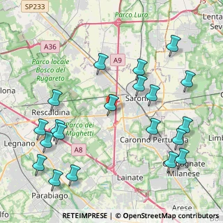 Mappa Via Rossini, 21040 Uboldo VA, Italia (5.0285)