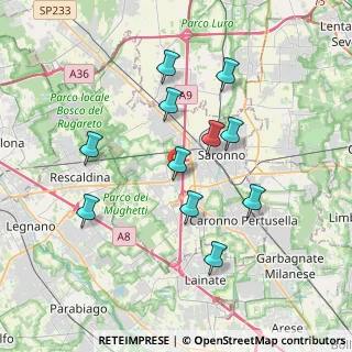 Mappa Via Rossini, 21040 Uboldo VA, Italia (3.45364)