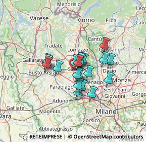 Mappa Via Rossini, 21040 Uboldo VA, Italia (8.752)